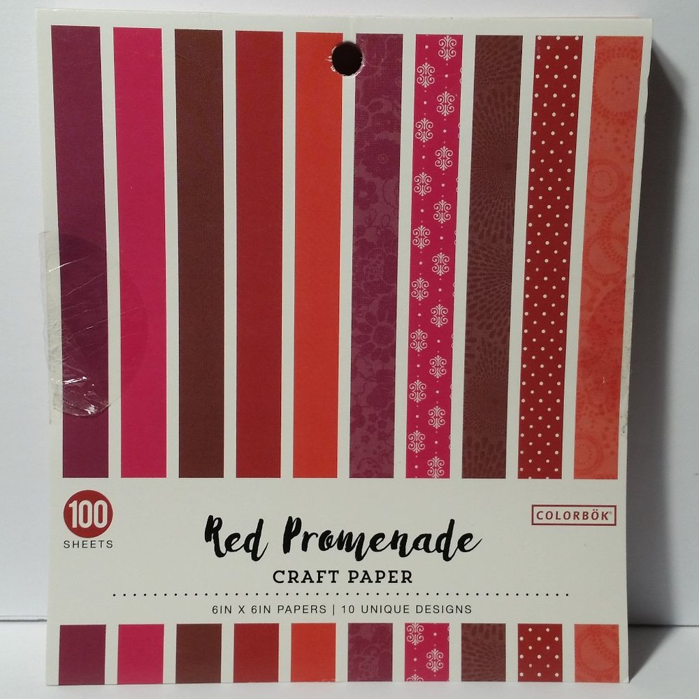 Craft Paper Red Promenade Red Pink White